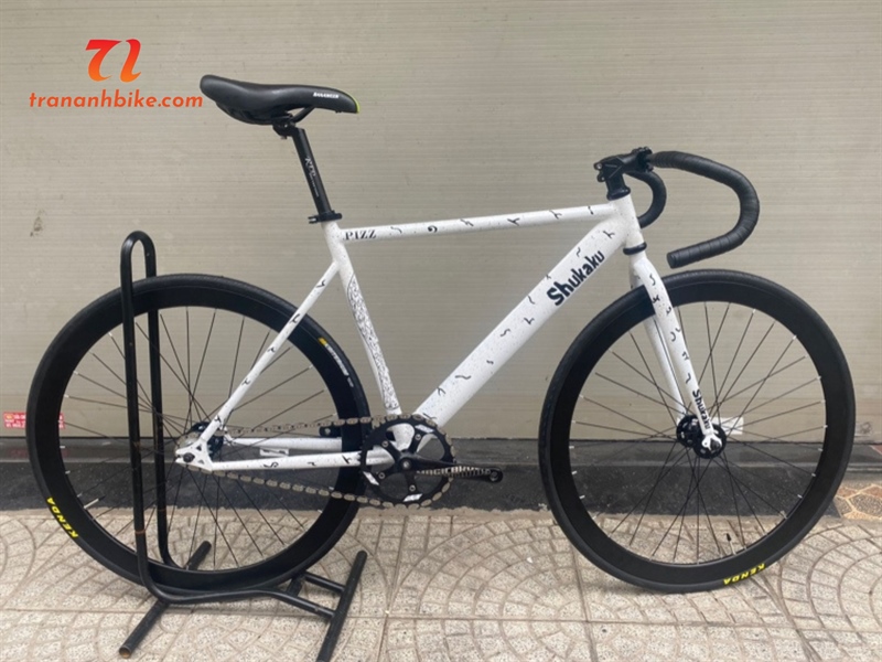 Xe Pizz SHUKAKU Custom Khung Thép -Trắng -M -fixed gear (chiếc)